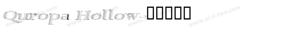 Quropa Hollow字体转换